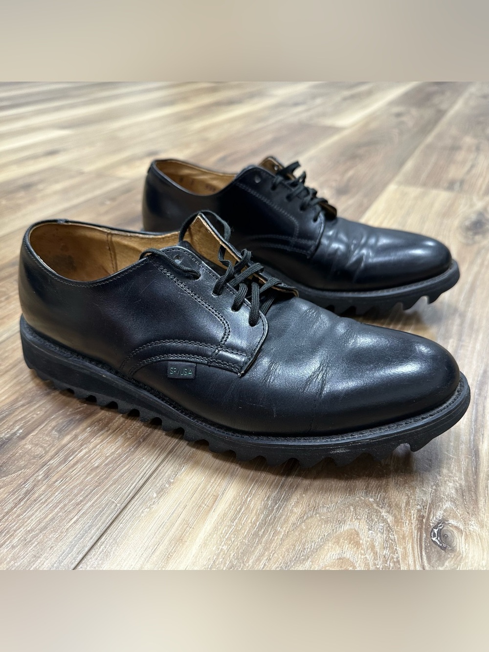 Vintage Made in USA USPS Postman Nathan Hack Ripple Sole Oxford Shoes, Size 8